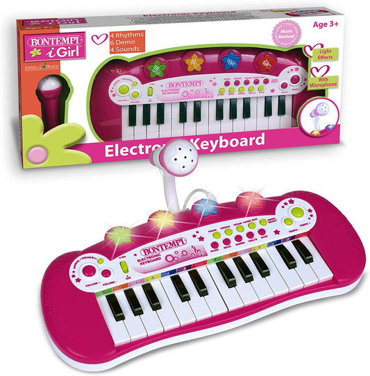 BONTEMPI GIRL ORGANY ELEKTRONICZNE 24 KLAWISZE Z MIKROFONEM