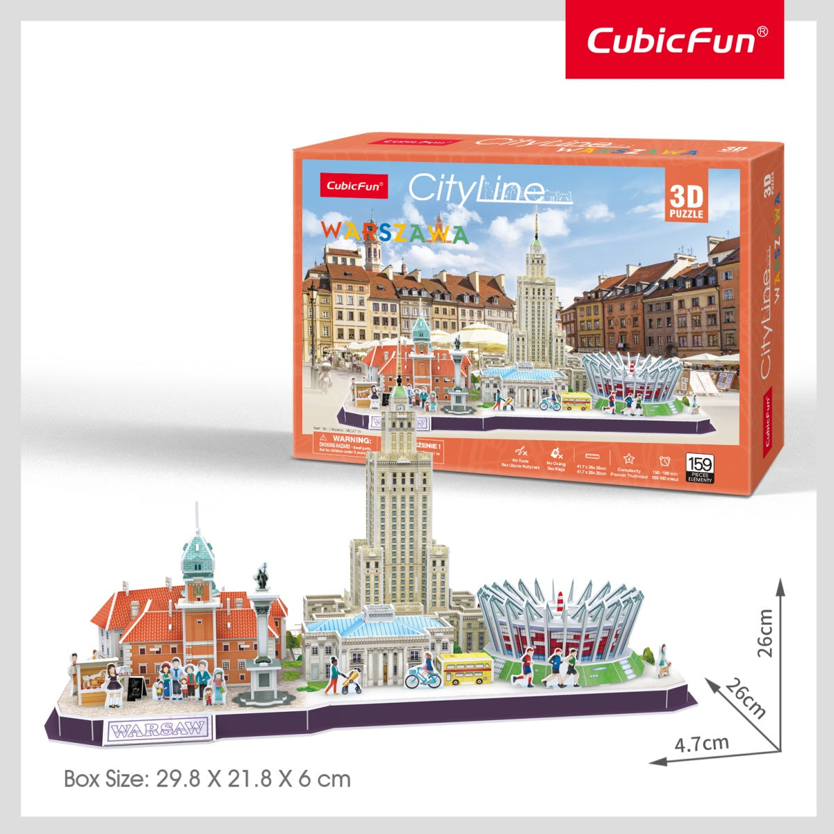 CUBIC FUN PUZZLE 3D CITY LINE WARSZAWA - MC271H